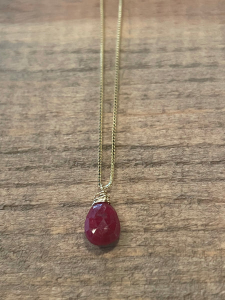 Ruby Stone Choker Necklace