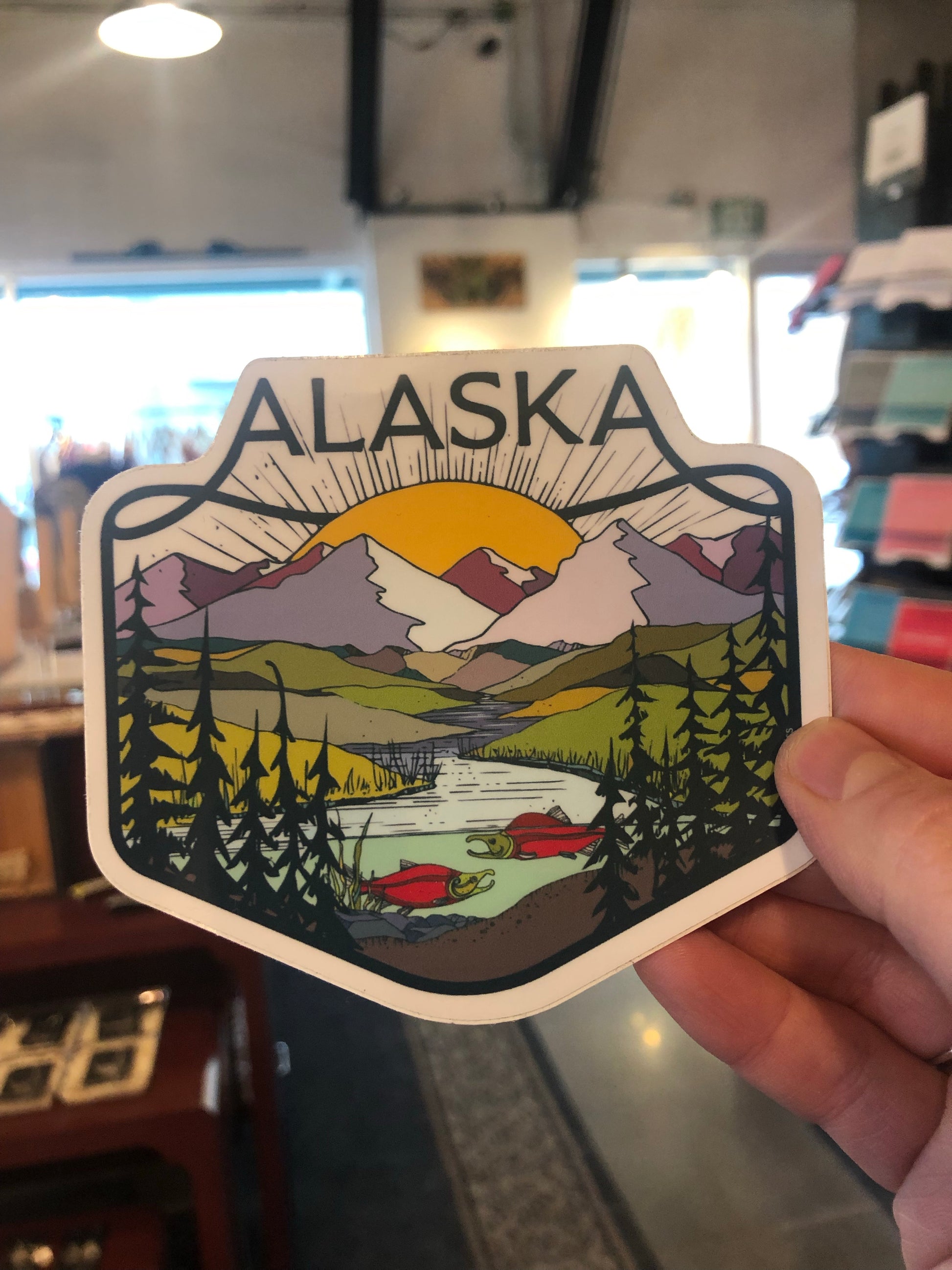 Alaska Scenery Sticker-Local-Bottoms Up Boutique-Anchorage AK