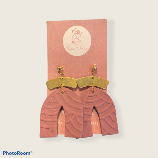 Mauve Arch Earrings-ACCESORIES-Bottoms Up Boutique-Anchorage AK