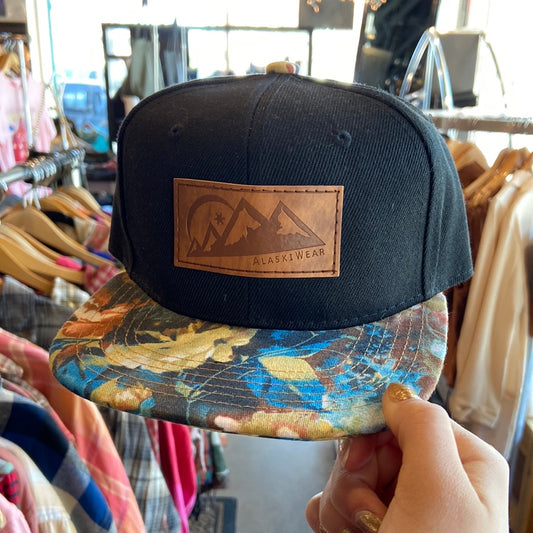 Alaskiwear Kids Trucker - Black w/ Floral Bill-local-Bottoms Up Boutique-Anchorage AK