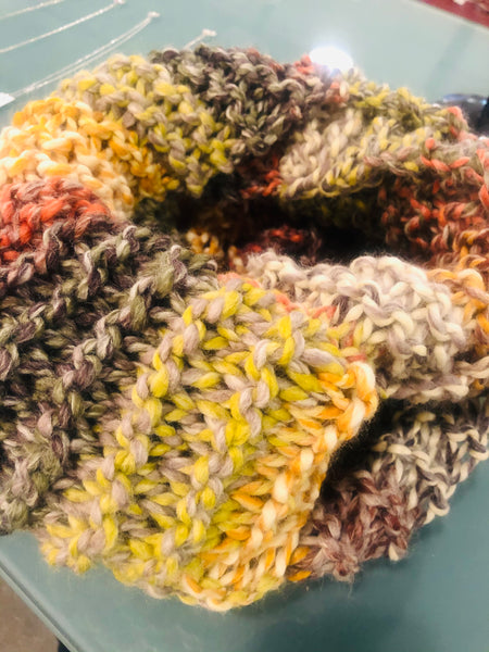 Hand Knit Infinity Scarf