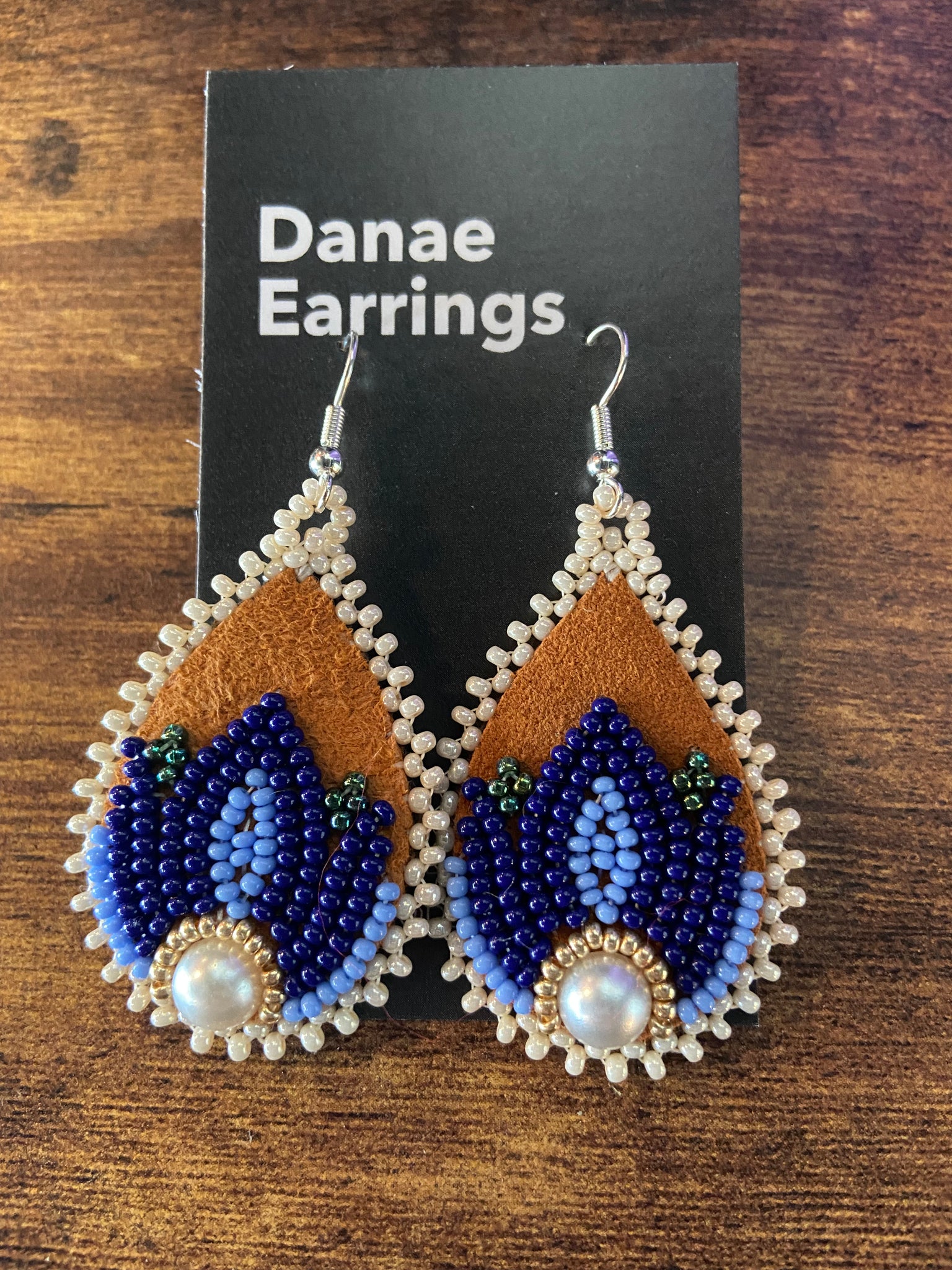 Blue Beaded Danae Earrings