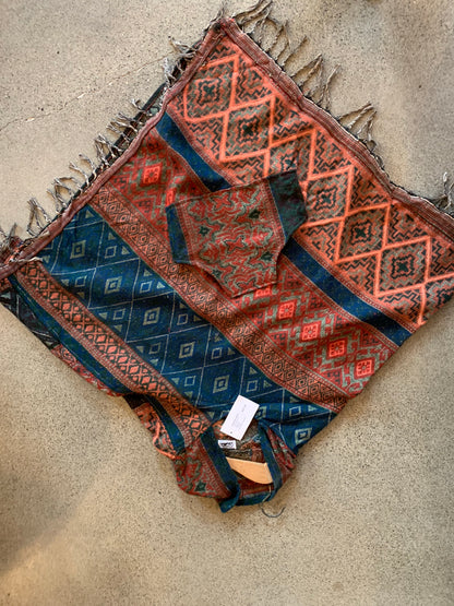 AlaskiWear Adult Blanket Poncho Long-Kimonos, Cardigans & Wraps-16-Bottoms Up Boutique-Anchorage AK