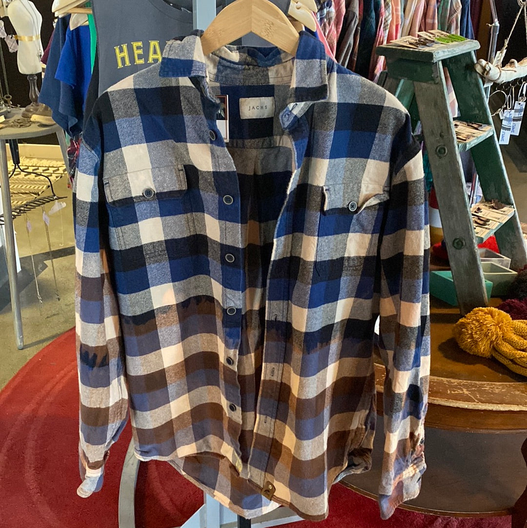 Cold Moon Collective Flannel  - Lightened Blue L