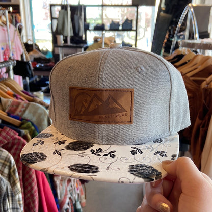 Alaskiwear Kids Trucker - Grey w/ Black & Grey Flowers-Hat-White/Black-Bottoms Up Boutique-Anchorage AK