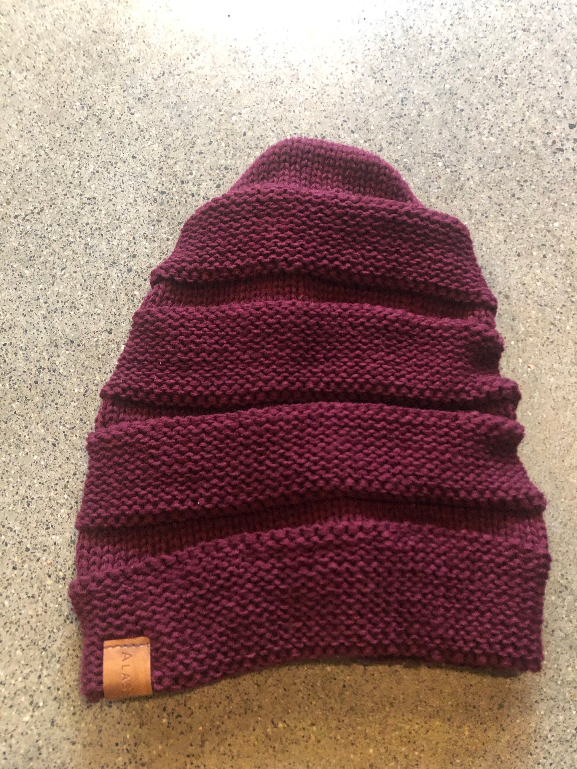Slouchy Panel Beanie Assorted-Hat-Maroon-Bottoms Up Boutique-Anchorage AK
