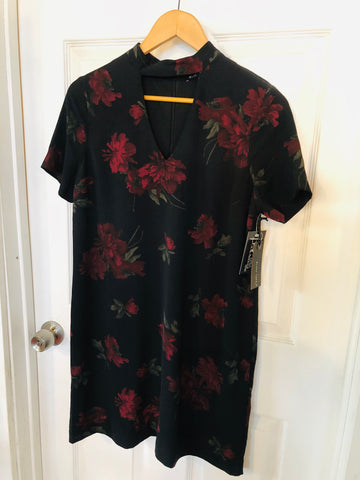 Black & Rose Shift Dress