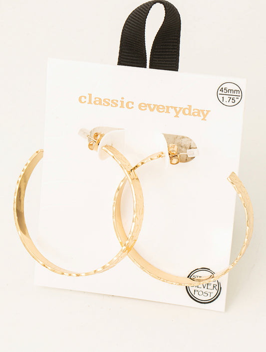 Hammered Leopard Hoop Earrings-Jewelry-Bottoms Up Boutique-Anchorage AK