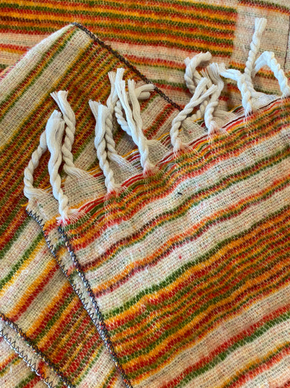 Hooded Scarf White, Orange, Yellow, Green Striped-Local-Bottoms Up Boutique-Anchorage AK