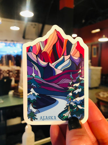 Alaska Mountain Sticker