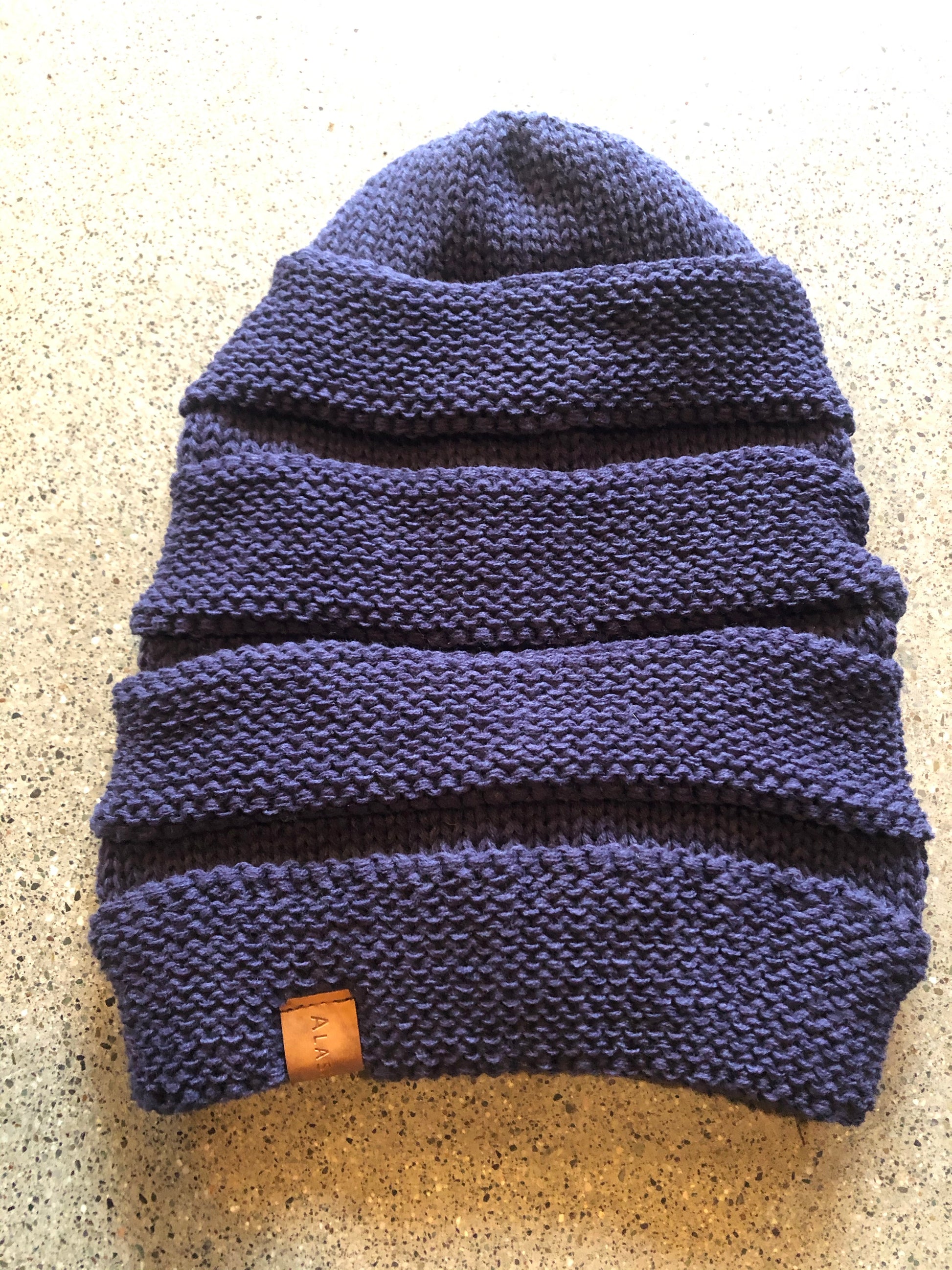 Slouchy Panel Beanie Assorted-Hat-Navy-Bottoms Up Boutique-Anchorage AK