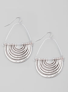 Multi Semi Circle Drop Earrings