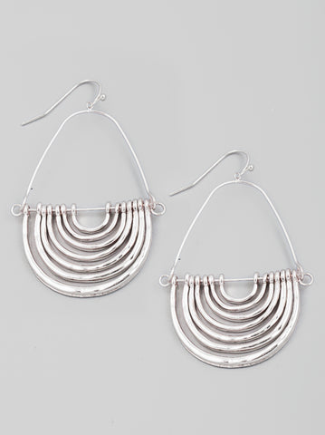 Multi Semi Circle Drop Earrings