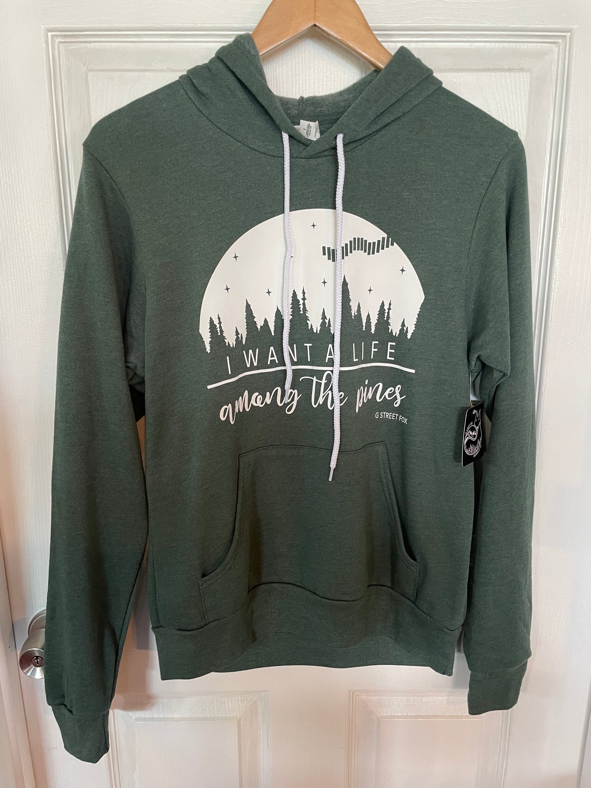 Life Among the Pines Forest Green-Sweatshirt, Hoodies & Windbreakers-Bottoms Up Boutique-Anchorage AK