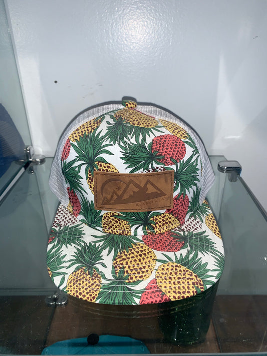 Alaskiwear Trucker Hat - Pineapple Adult-Hat-White-Bottoms Up Boutique-Anchorage AK