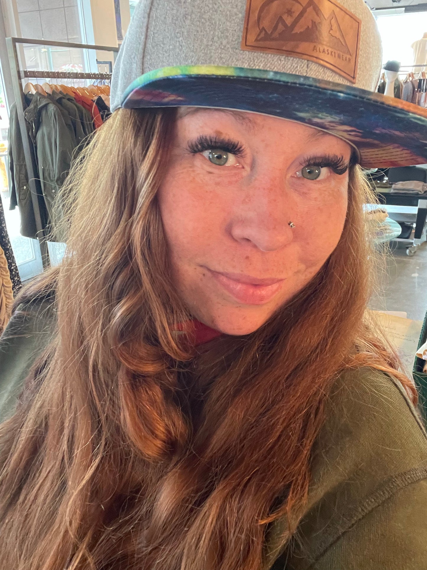 Alaskiwear Adult Trucker - Grey Purple Galaxy Trucker Hat-Hat-Bottoms Up Boutique-Anchorage AK