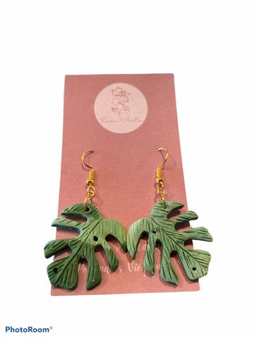Small Textured Leaf Earrings