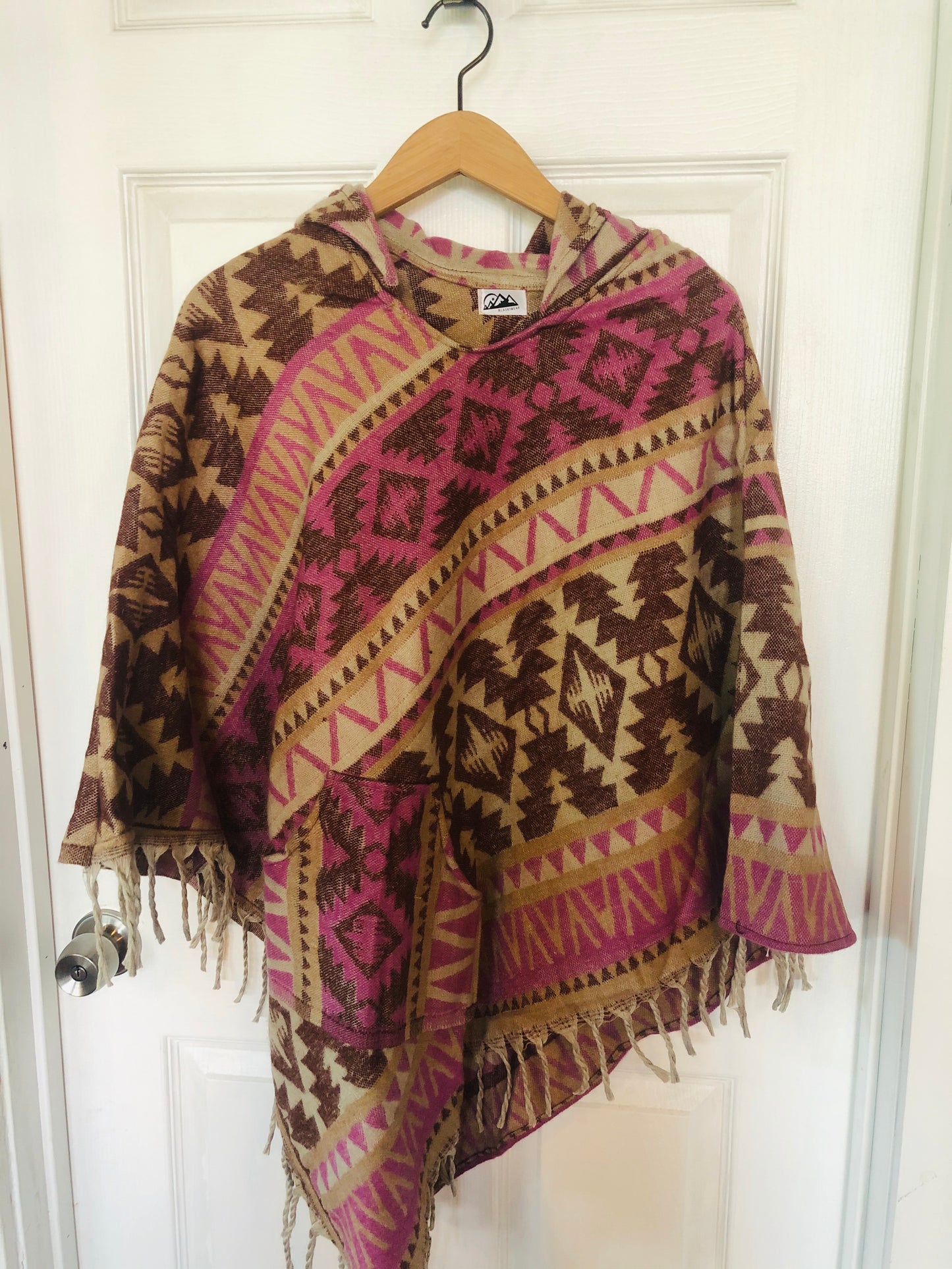 AlaskiWear Adult Blanket Poncho Long-Kimonos, Cardigans & Wraps-8-Bottoms Up Boutique-Anchorage AK