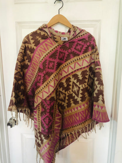 AlaskiWear Adult Blanket Poncho Long-Kimonos, Cardigans & Wraps-8-Bottoms Up Boutique-Anchorage AK