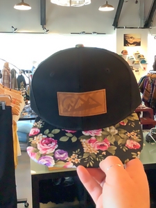 AlaskiWear Adult Trucker Hat - Black Hat, Black Floral Bill