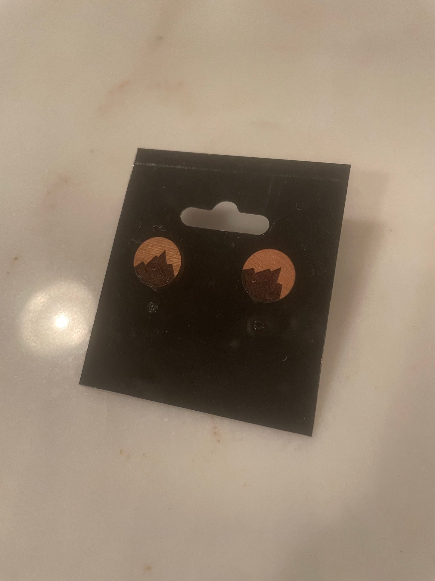 Wood Mountain Stud Earrings-Local-Bottoms Up Boutique-Anchorage AK