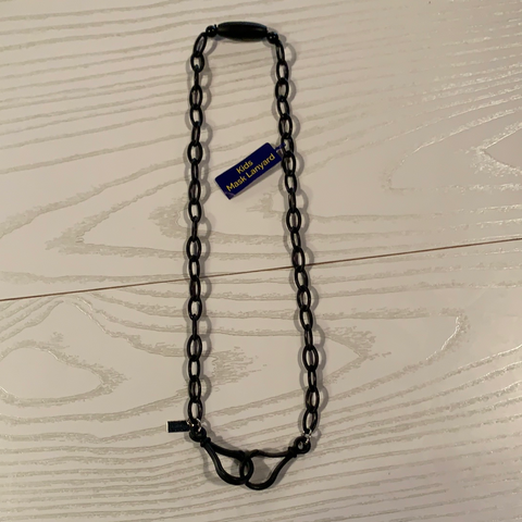 Kids Black Mask Lanyard