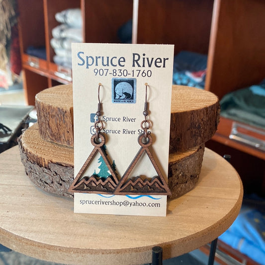 Triangle Mountain Earrings-Bottoms Up Boutique-Anchorage AK
