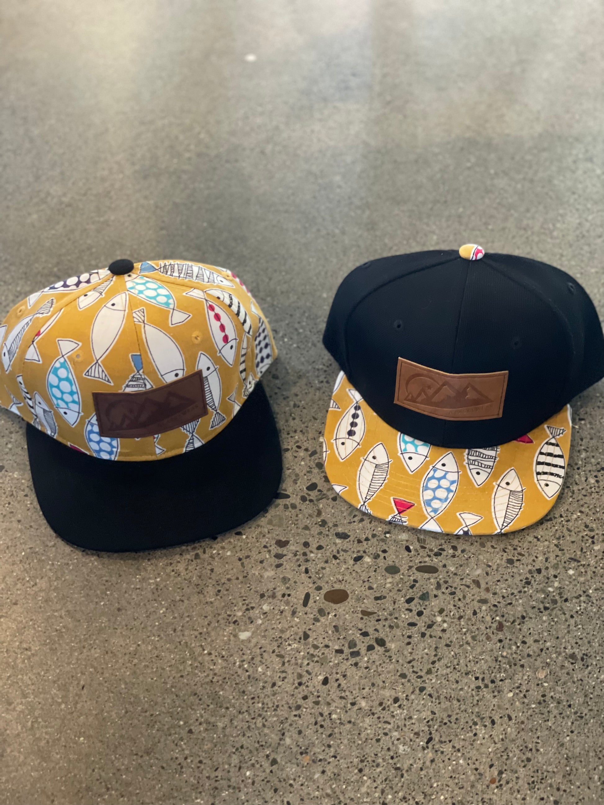 AlaskiWear Kids Trucker Hat - Black & Yellow Fish Assorted-Hat-Bottoms Up Boutique-Anchorage AK