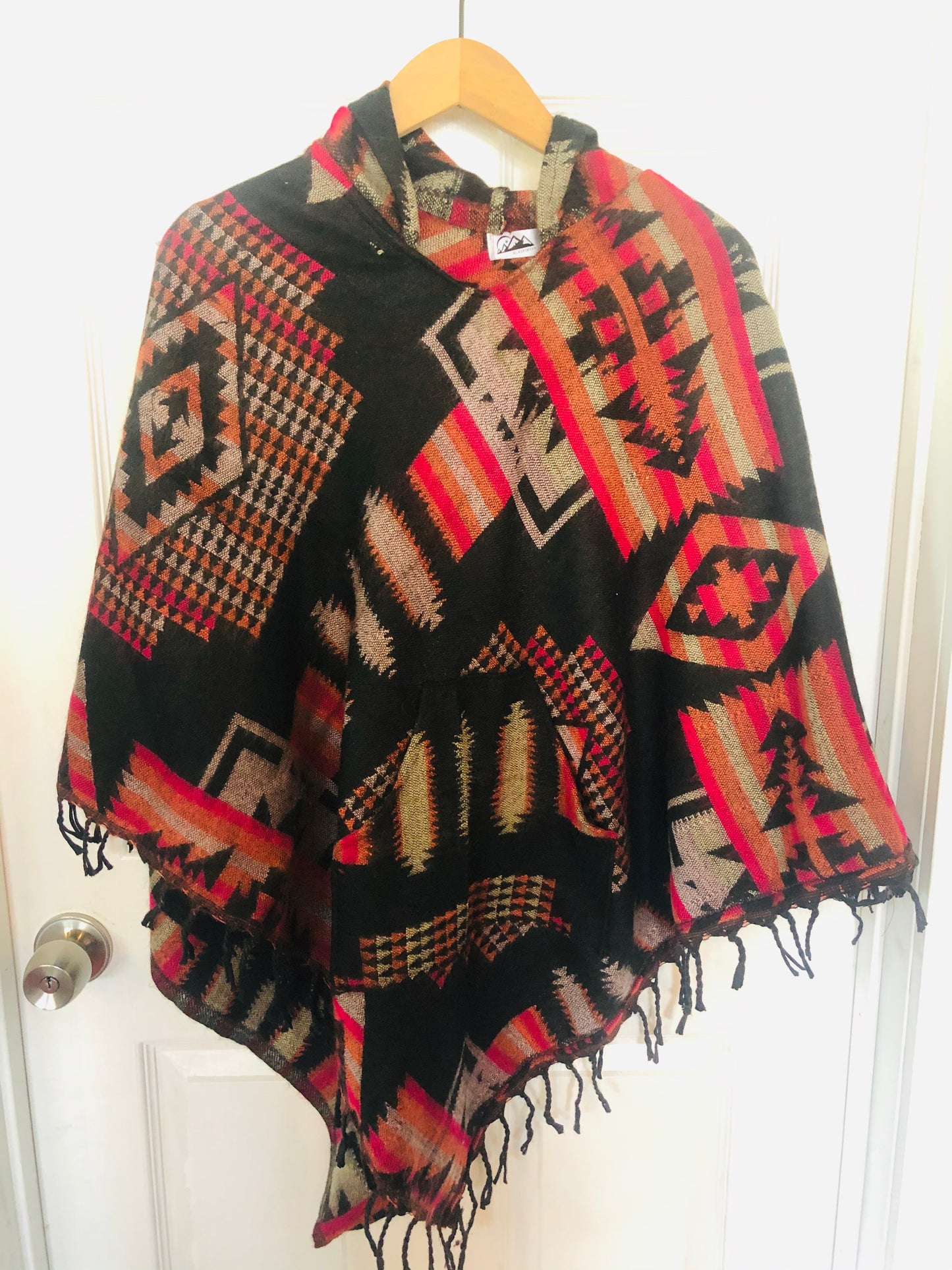AlaskiWear Adult Blanket Poncho Long-Kimonos, Cardigans & Wraps-9-Bottoms Up Boutique-Anchorage AK