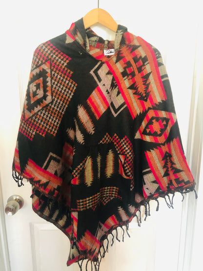 AlaskiWear Adult Blanket Poncho Long-Kimonos, Cardigans & Wraps-9-Bottoms Up Boutique-Anchorage AK