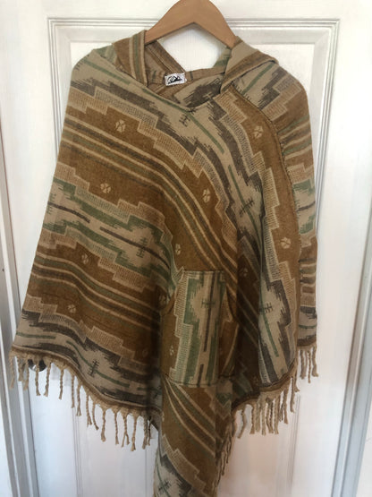 AlaskiWear Adult Blanket Poncho Long-Kimonos, Cardigans & Wraps-10-Bottoms Up Boutique-Anchorage AK