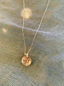 WTF Sterling Silver Stamped Necklace