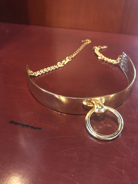 Gold Ring Choker Necklace