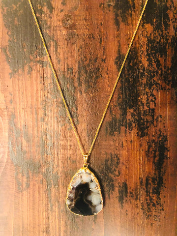 Long Brazilian Agate Necklace