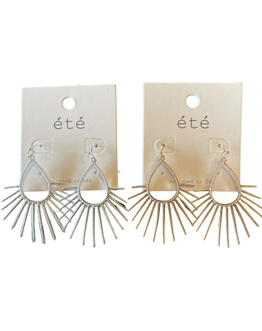 Teardrop Sunburst Earrings