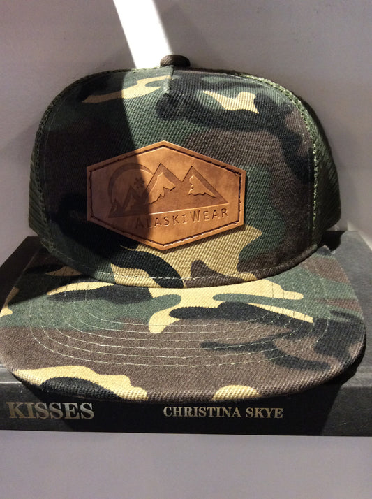 AlaskiWear Kids Trucker Hat - Camo Green Mesh Back-Hat-Bottoms Up Boutique-Anchorage AK