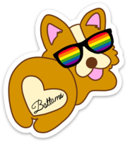 Mini Penelope the Corgi Bottoms Sticker-Stickers-Bottoms Up Boutique-Anchorage AK