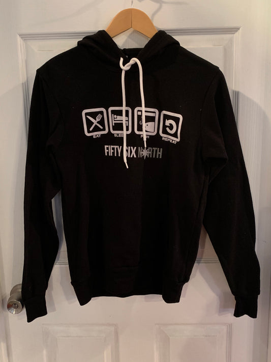 Fifty- Six North Fish Sleep Eat Repeat Hoodie-Local-Bottoms Up Boutique-Anchorage AK