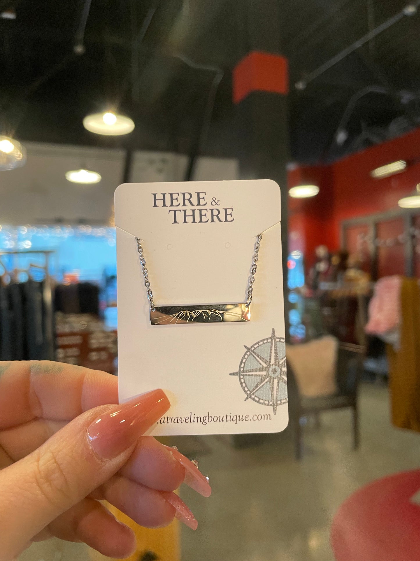 Mountain Bar Necklace-Sleeping Lady Silver-Bottoms Up Boutique-Anchorage AK