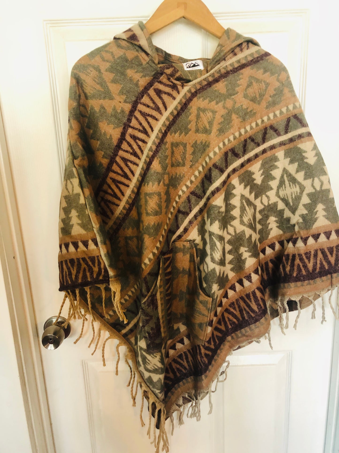 AlaskiWear Adult Blanket Poncho Long-Kimonos, Cardigans & Wraps-Bottoms Up Boutique-Anchorage AK