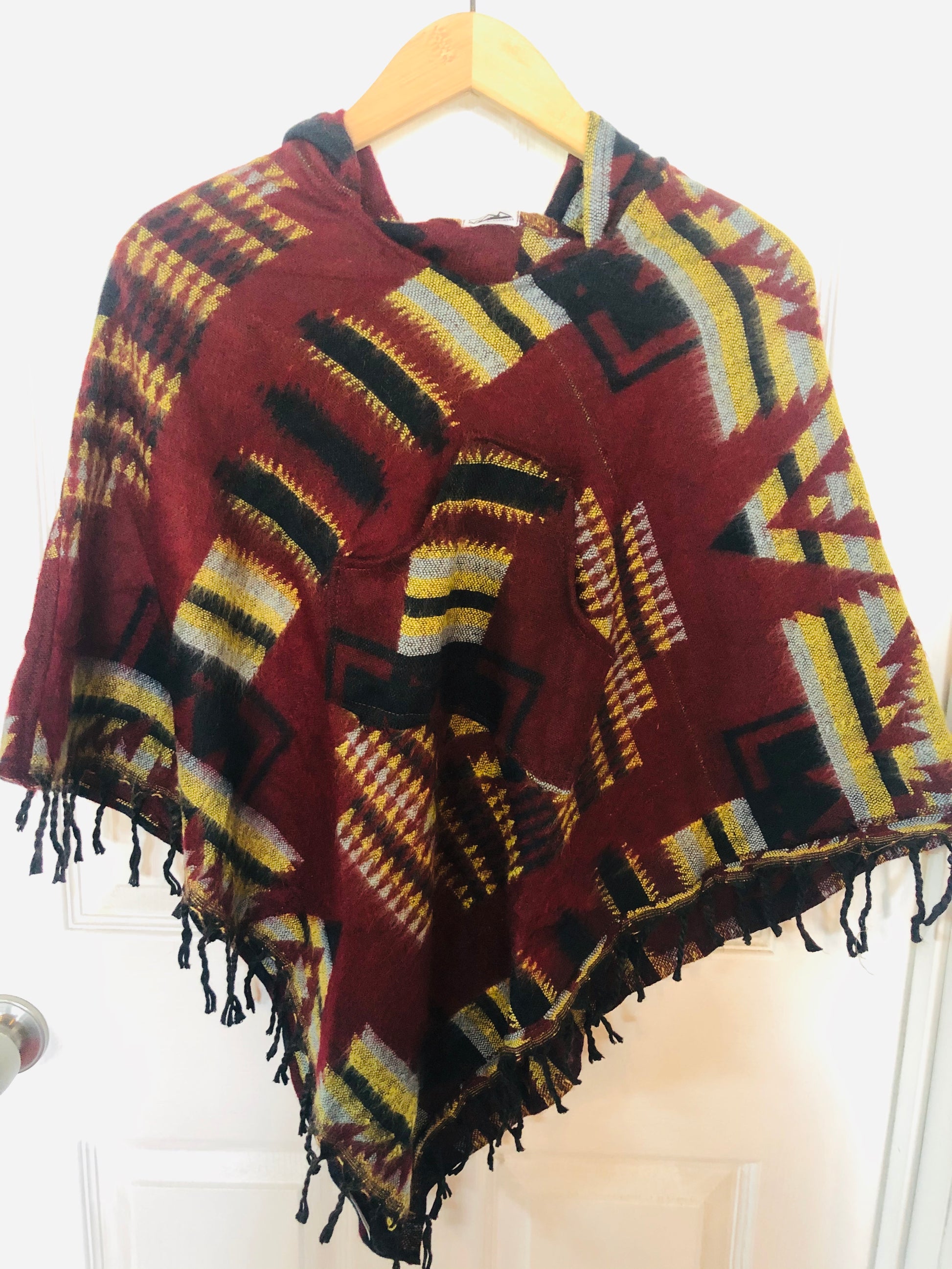 AlaskiWear Adult Blanket Poncho Long-Kimonos, Cardigans & Wraps-3-Bottoms Up Boutique-Anchorage AK