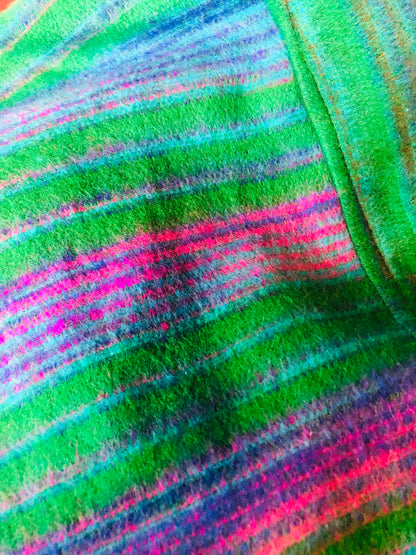 Hooded Scarf Green w/ Stripes-Local-Bottoms Up Boutique-Anchorage AK