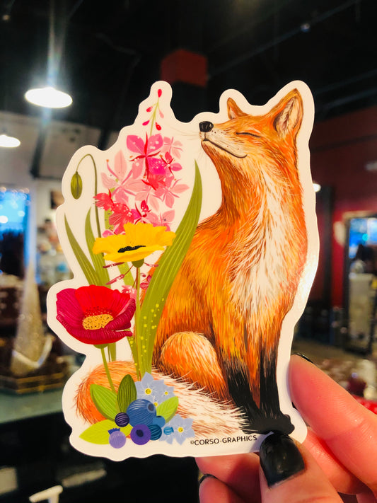 Fireweed Fox Sticker-Stickers-Bottoms Up Boutique-Anchorage AK