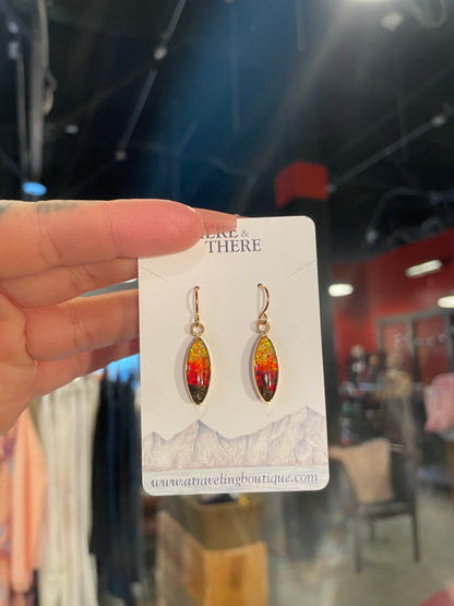Destination Marquise Drop Earrings-Local-Hatcher Pass Sand w/ Opal-Bottoms Up Boutique-Anchorage AK