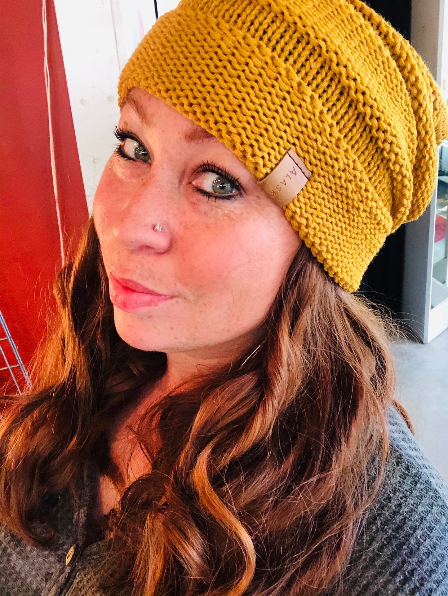 Slouchy Panel Beanie Assorted-Hat-Mustard-Bottoms Up Boutique-Anchorage AK