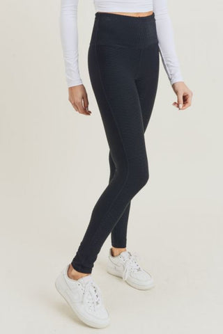 Textured Jacquard Lyrca Leggings