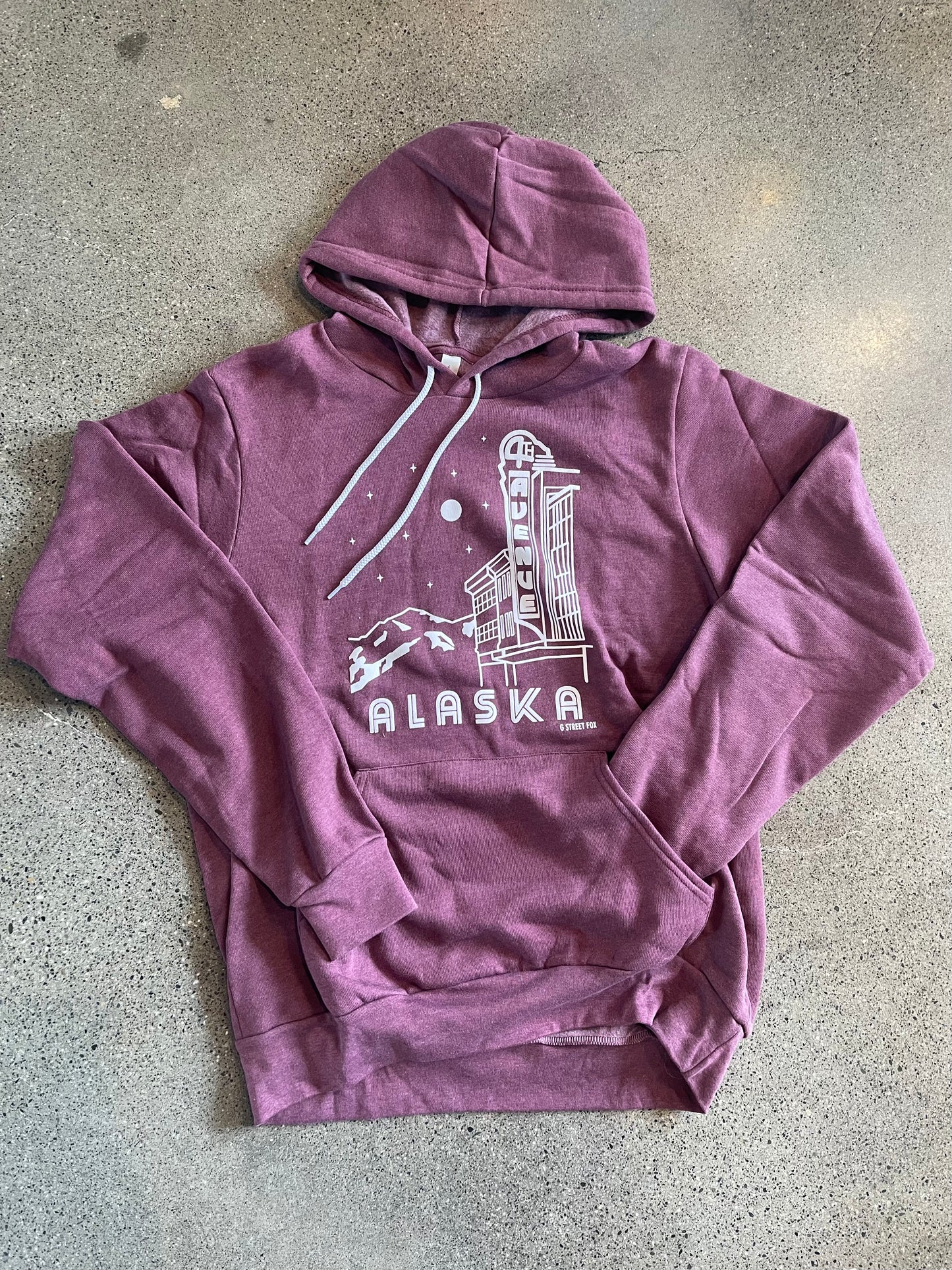 4th Avenue Theatre Hoodie-Sweatshirt, Hoodies & Windbreakers-Heather Maroon-S-Bottoms Up Boutique-Anchorage AK