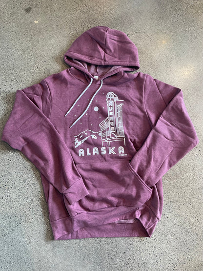 4th Avenue Theatre Hoodie-Sweatshirt, Hoodies & Windbreakers-Heather Maroon-S-Bottoms Up Boutique-Anchorage AK