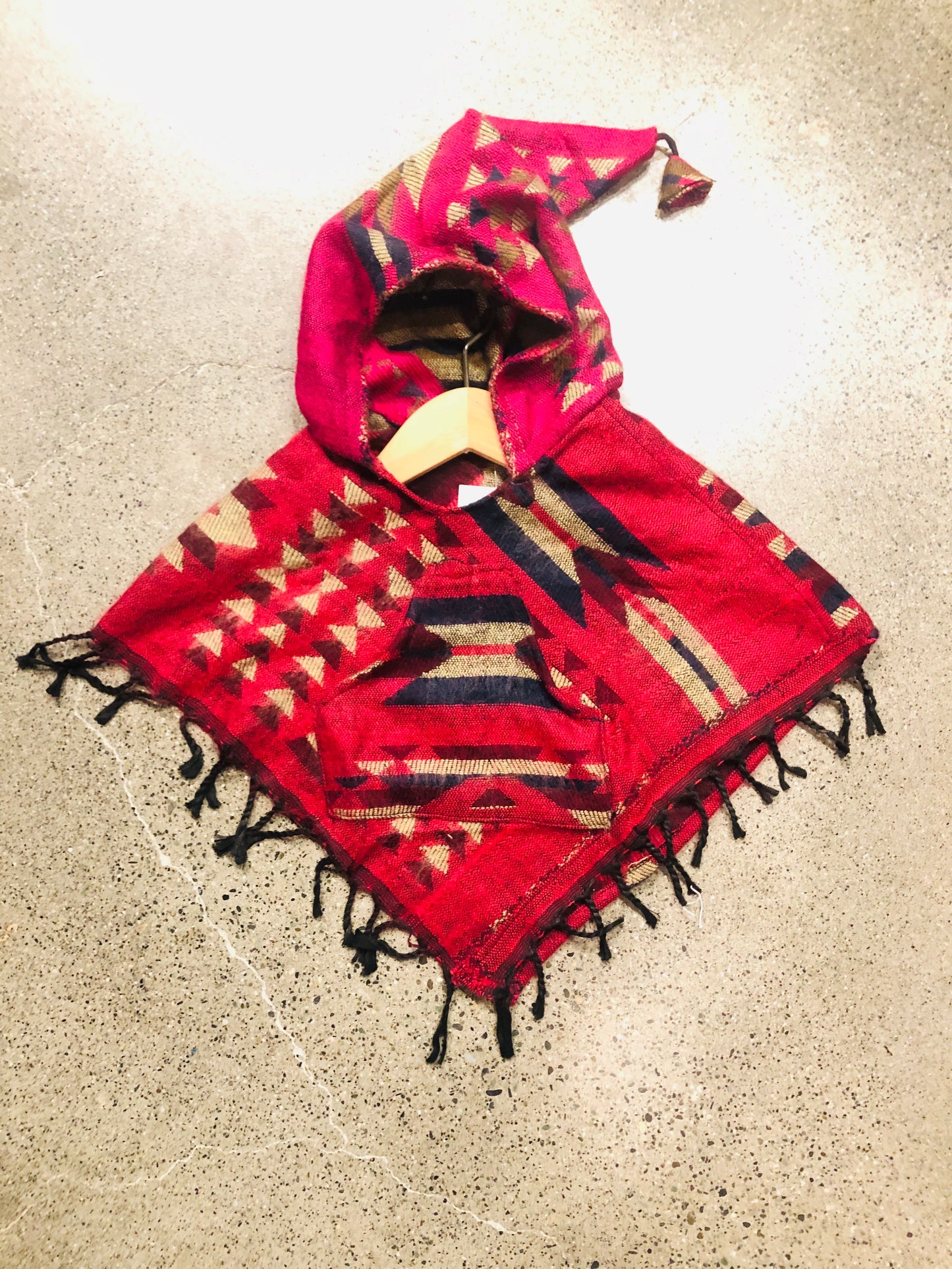 AlaskiWear Baby Poncho - S (3-18 mo.)-Local-Fushia Navy Taupe-Bottoms Up Boutique-Anchorage AK