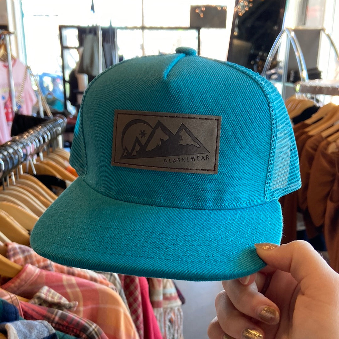 Alaskiwear Kids Trucker - Neon Teal Mesh-Hat-Bottoms Up Boutique-Anchorage AK